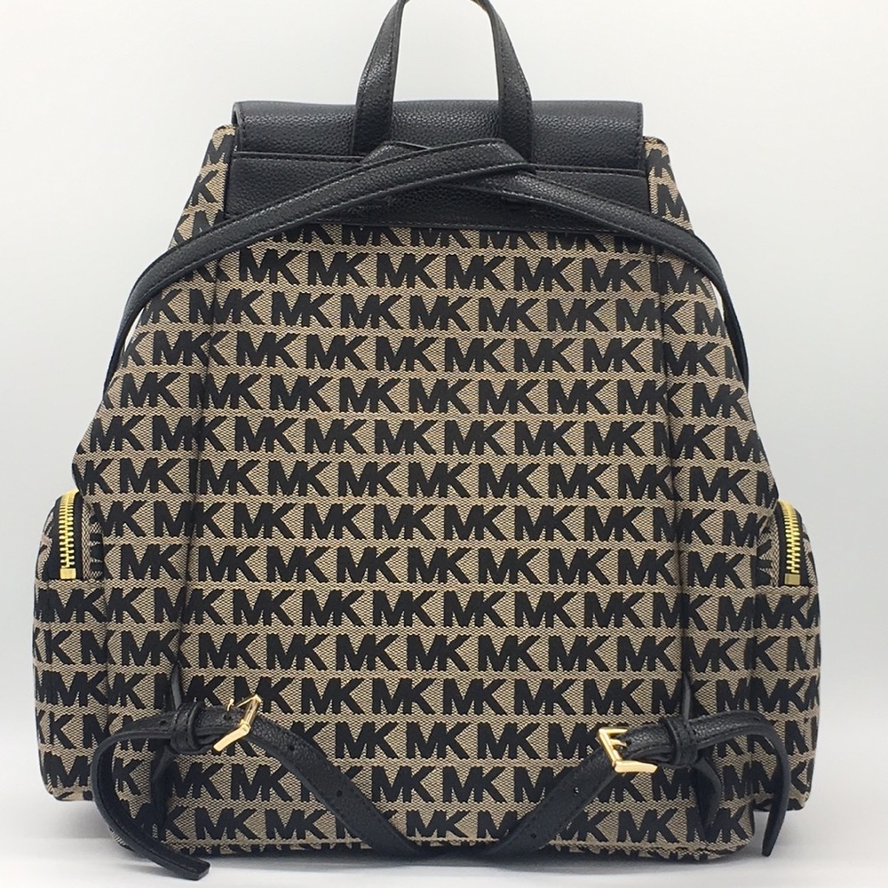 MICHAEL KORS ABBEY LG CARGO BACKPACK BG/BLK/BLK - Picture 2 of 8